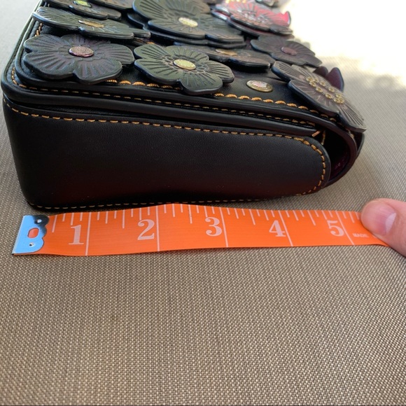 *SOLD* Coach Tea Rose Dinky in Black Purple with Brass - Picture 10 of 15